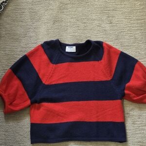 Old Navy Red and Blue Striped Womens Sweater